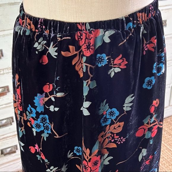 Anthropologie Othilia Willow Tiered Velvet Floral Romantic Midi Skirt NWT XS - Picture 11 of 12